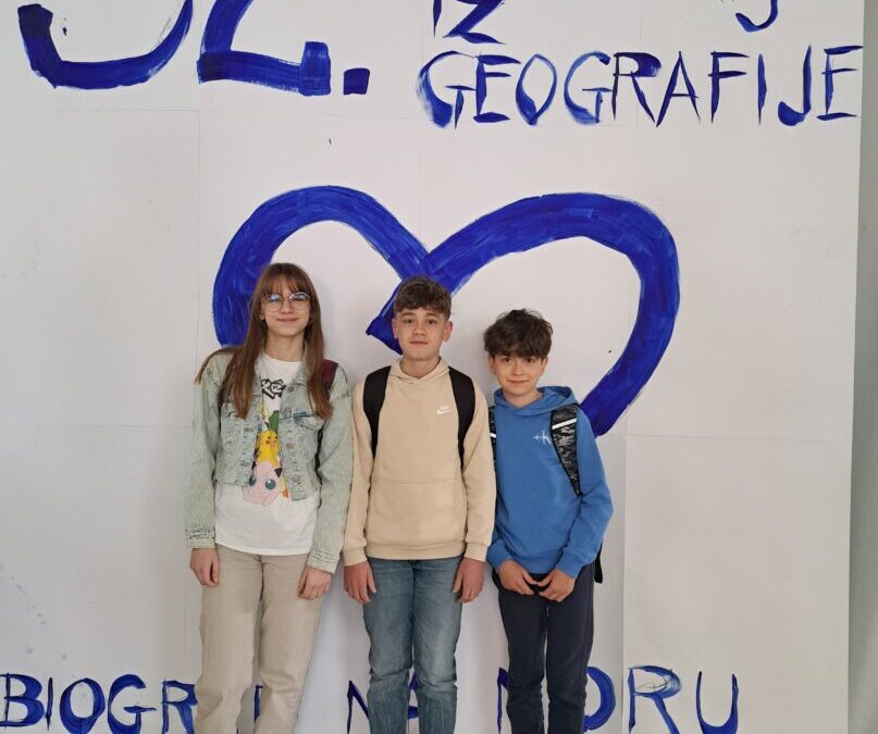 ODLIČNI I OVE GODINE NA DRŽAVNOM NATJECANJU  IZ GEOGRAFIJE